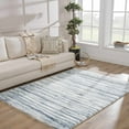 thumbnail image 1 of Hauteloom Mette Living Room, Bedroom Area Rug - Farmhouse - Plush Pile - Blue, White - 9'3" x 12', 1 of 11