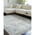 thumbnail image 1 of Hauteloom Meyly Living Room, Bedroom Machine Washable Area Rug - Traditional - Aqua, Coral, Ivory - 7'6" x 9'5", 1 of 6