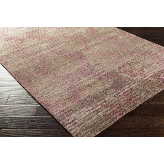 Hauteloom Midkiff Living Room, Bedroom Area Rug - Contemporary - Gray, Ivory, Mauve - 2' x 3'