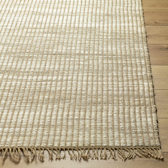 Hauteloom Mihal Jute Living Room, Bedroom Area Rug - Traditional, Transitional - Light Beige, Beige - 8' x 10'