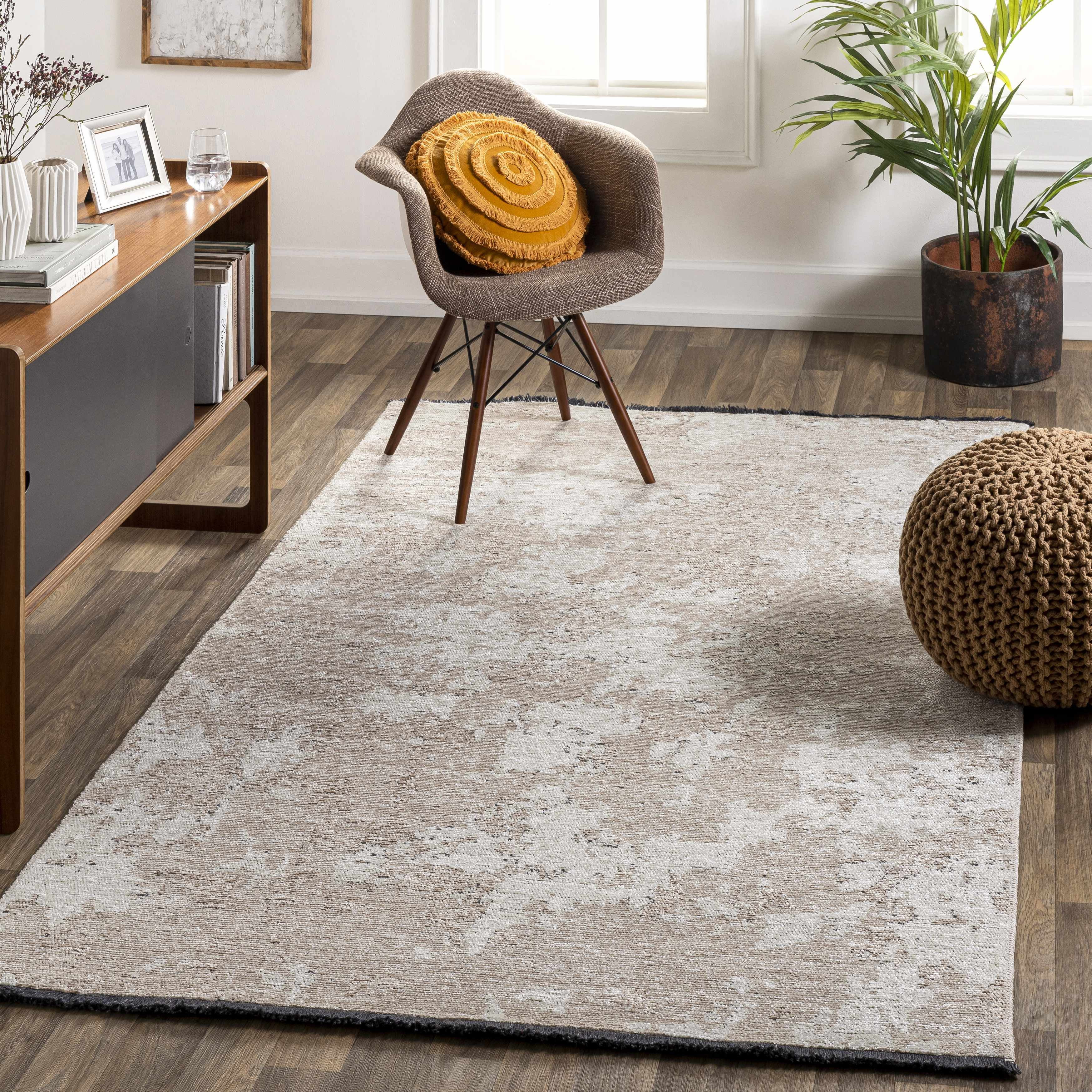 Hauteloom Miku Living Room, Bedroom Area Rug - Modern - Gray, Beige - 7 ...