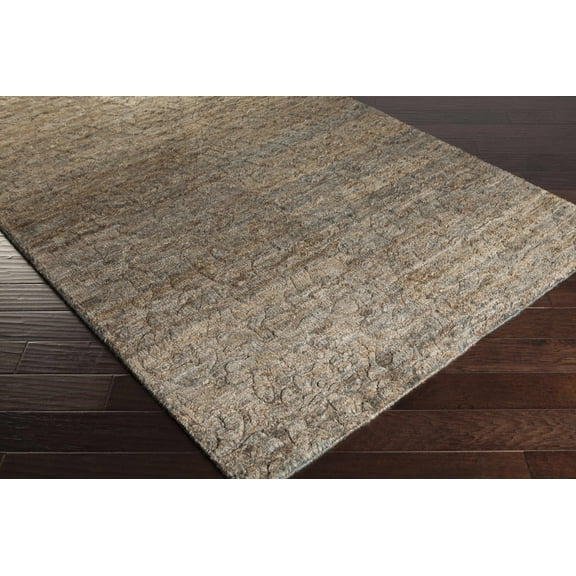 Hauteloom Millport Jute Living Room, Bedroom Area Rug - Natural Fibers - Dark Red, Navy, Peach - 2' x 3'