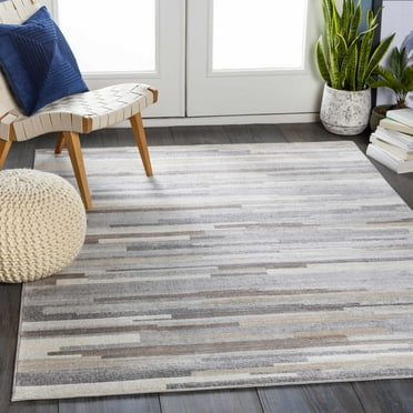 Hauteloom Monkland Living Room, Bedroom Area Rug - Modern - Gray - 7'10" x 10'