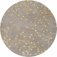thumbnail image 1 of Hauteloom Moon Hand Tufted Wool Living Room, Bedroom Boho Area Rug - Transitional Farmhouse Dot Pattern - Gray, Yellow, Cream - 6'- Round, 1 of 14