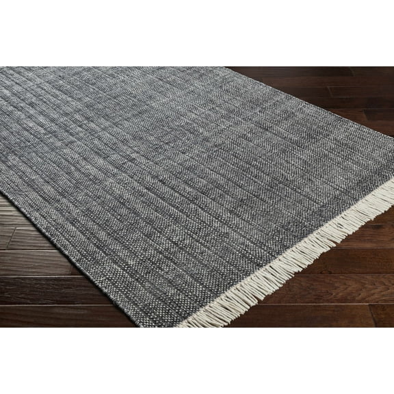 Hauteloom Morrisburg Wool Living Room, Bedroom Area Rug - Contemporary - Charcoal, Medium Gray, Cream - 2' x 3'