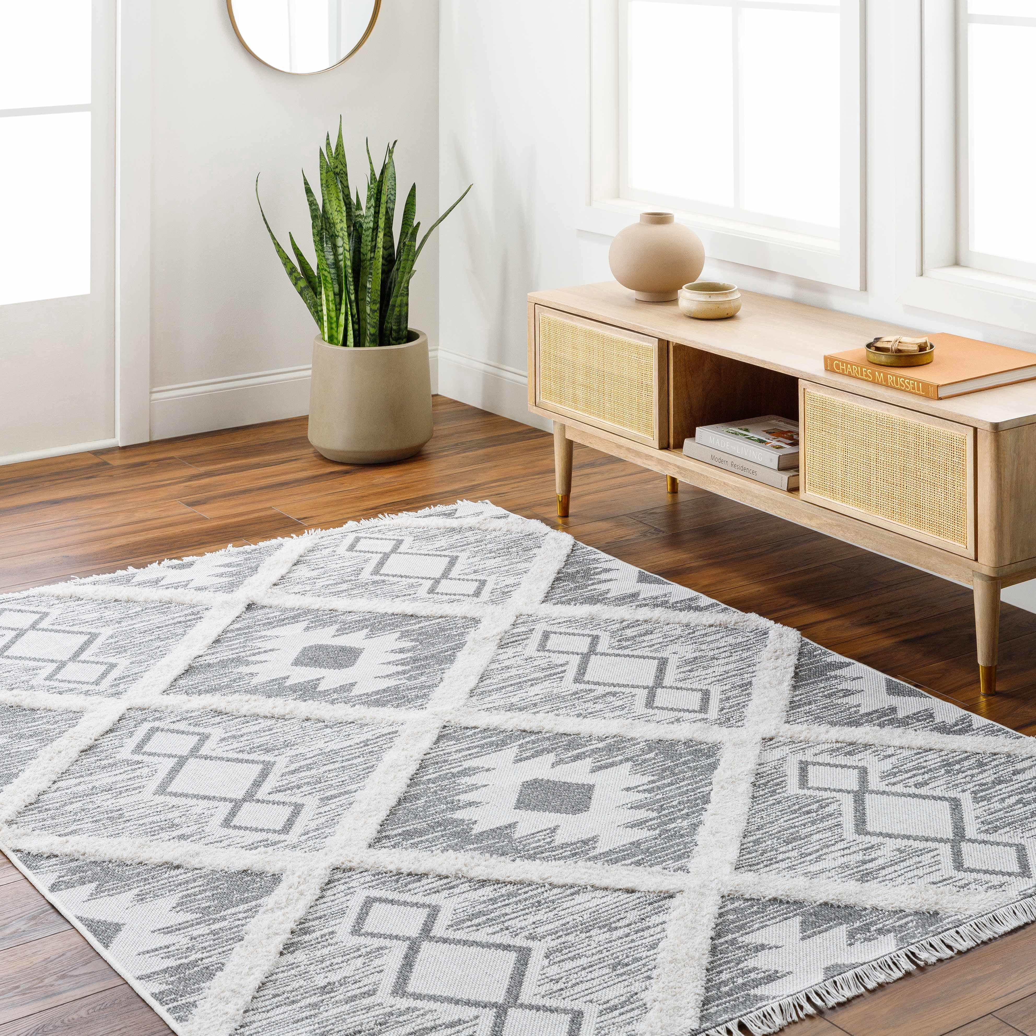 Haute Rugs Hauteloom Moto Living Room, Bedroom Area Rug - Rustic - High Pile ...