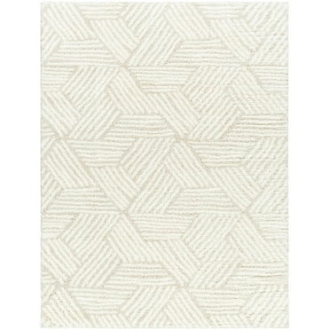 Hauteloom Mura Living Room, Bedroom Area Rug - Plush Pile - Gray, Purple, Beige - 5'3" x 7'
