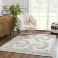 thumbnail image 1 of Hauteloom Muricay Living Room, Bedroom Area Rug - Farmhouse - Charcoal, Cream, Peach - 8'10" x 12', 1 of 15