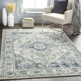 thumbnail image 1 of Hauteloom Murrindindi Living Room, Bedroom Bohemian Boho Rug - Traditional Oriental Medallion Carpet - Gray, Beige, Blue - 5'3" x 7'3", 1 of 16