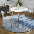thumbnail image 1 of Hauteloom Nampa Living Room, Bedroom Area Rug - Bohemian, Transitional - Denim, Navy, Ivory - 7'10" Round, 1 of 16