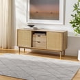 thumbnail image 1 of Hauteloom Nari Recycled Material Living Room, Bedroom Area Rug - Gray - 2' x 3', 1 of 7