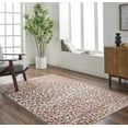 thumbnail image 1 of Hauteloom Natsu Modern Animal Print Area Rug for Living Room, Bedroom, Dining Room - Bohemain Leopard Print Carpet - Ivory, Red, Rust, Orange - 7'10" x 10' (8x10), 1 of 6