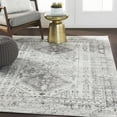 thumbnail image 1 of Hauteloom Nelsonville Living Room, Bedroom Area Rug - Traditional Bohemian Medallion Carpet - Gray, White - 3'11" x 5'7", 1 of 18