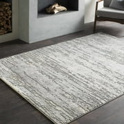Hauteloom Nesmith Living Room, Bedroom Area Rug - Modern - Gray - 2' x 2'11"