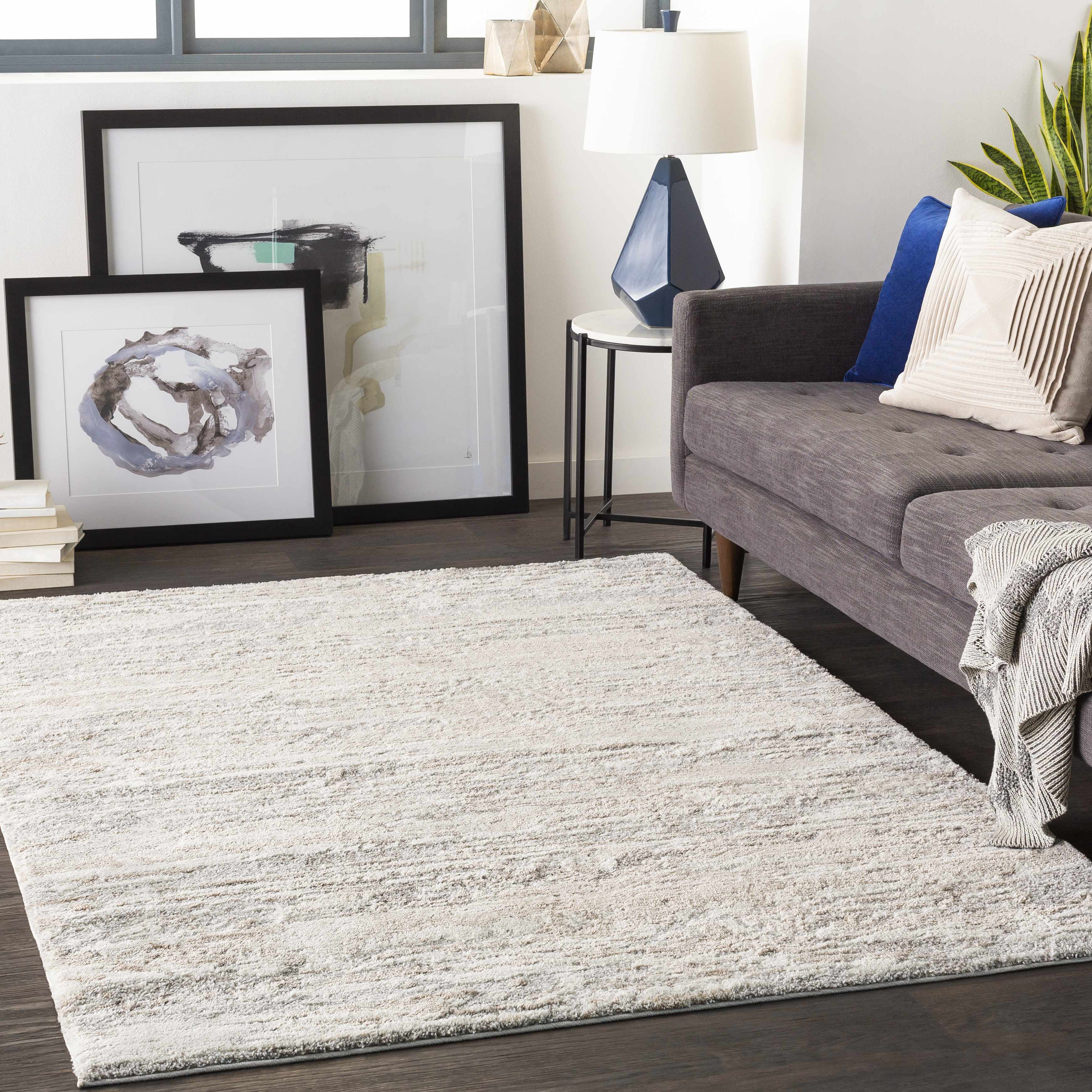 Hauteloom Neutral Collection Ferrelview Living Room, Bedroom Shag Area ...