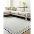 thumbnail image 1 of Hauteloom Nimue Wool Living Room, Bedroom Area Rug - Traditional, Transitional - Light Silver - 2' x 3', 1 of 8