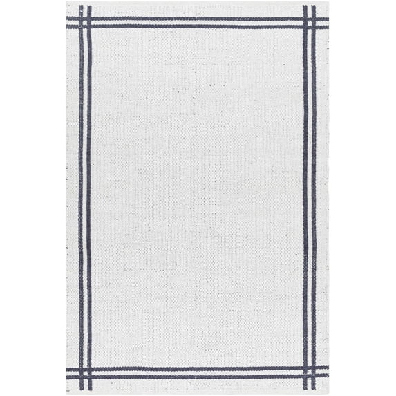 Hauteloom Nimue Wool Living Room, Bedroom Area Rug - Traditional, Transitional - Off White - 8'10" x 12'