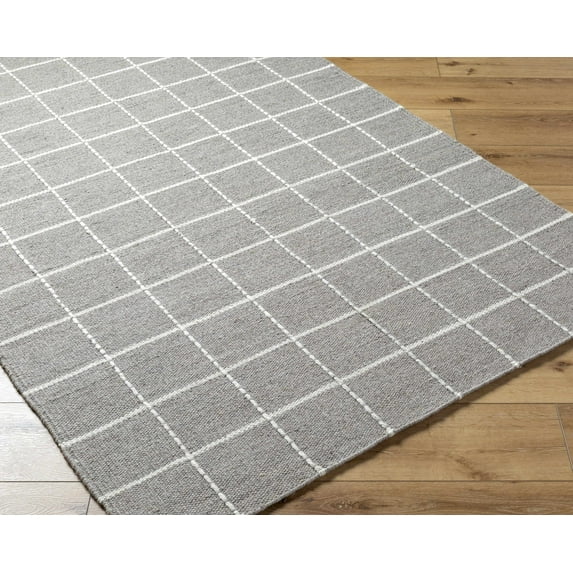 Hauteloom Nissa Wool Living Room, Bedroom Area Rug - Traditional, Transitional - Sterling Gray, Gray, Light Silver - 18" x 18" Sample