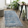 thumbnail image 1 of Hauteloom Nisula Hallway, Kitchen Runner Rug - Traditional Bohemian Medallion Carpet - Gray, Light Gray, Blue - 2'7" x 10', 1 of 16