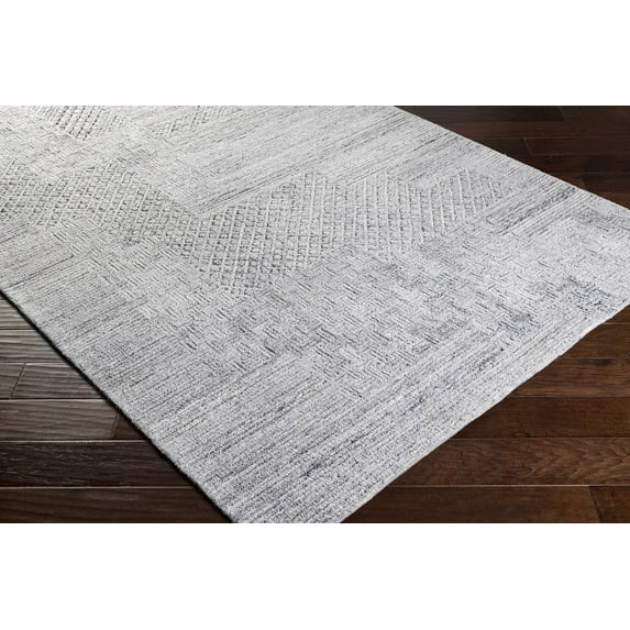 Hauteloom Northford Living Room, Bedroom Area Rug - Bohemian, Transitional - Charcoal, Light Gray - 2' x 3'