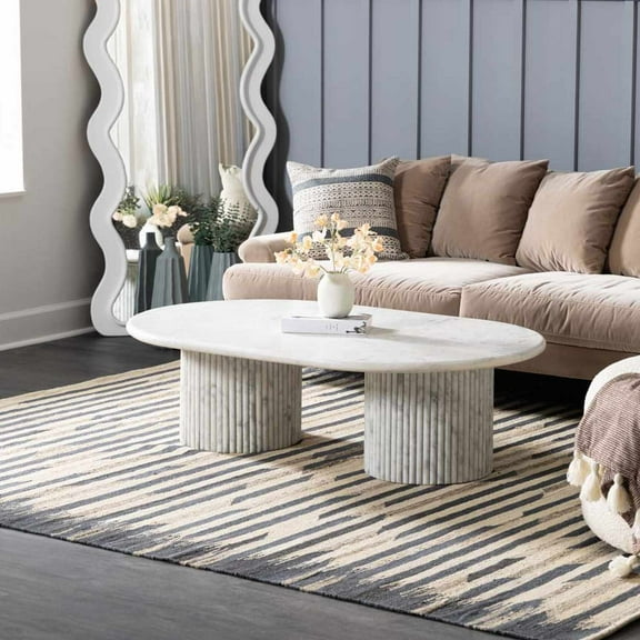 Hauteloom Notin Wool Living Room, Bedroom Area Rug - Southwestern - Lambswool - 9' x 12'