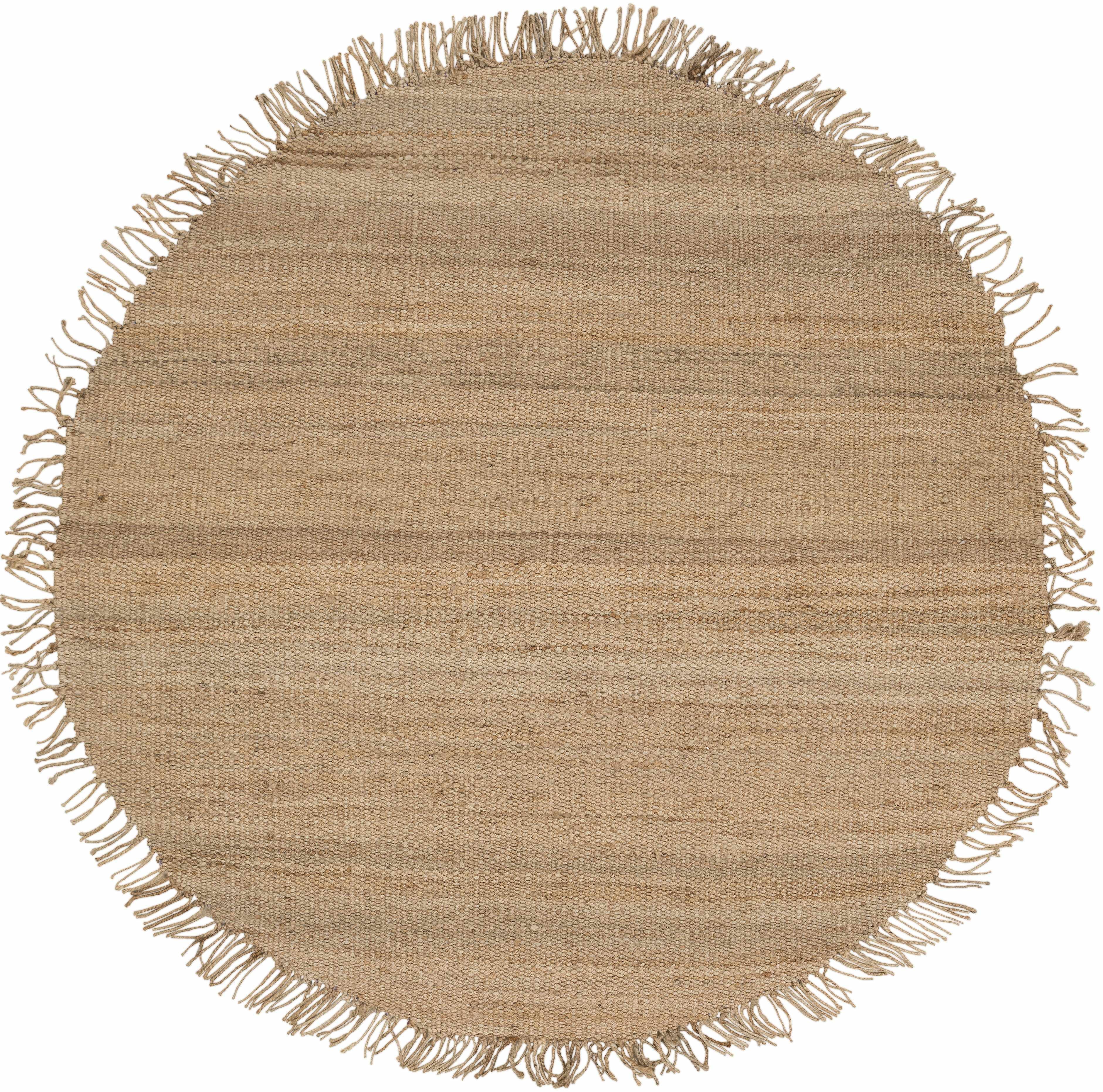 Hauteloom Oaks Solid Handwoven Sea Grass Jute Rug - Natural Fiber Area ...