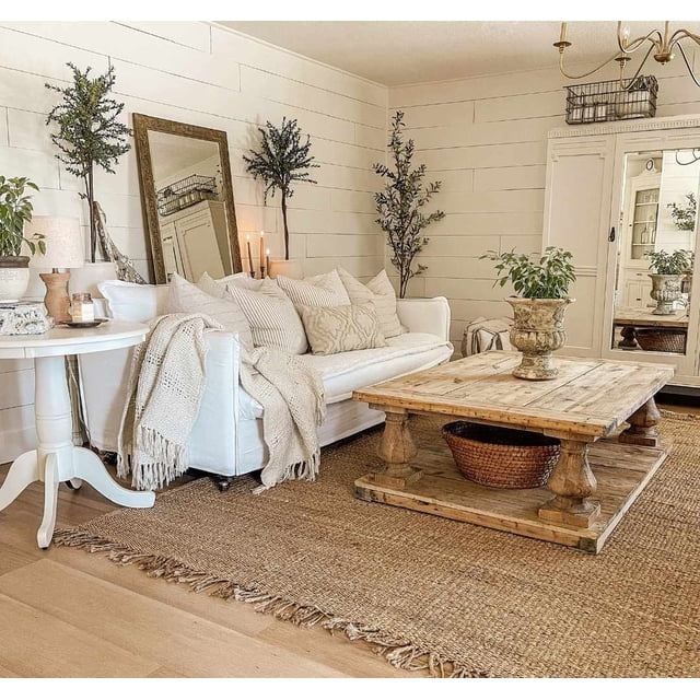 Hauteloom Oaks Solid Sea Grass Jute Rug - Natural Fiber Area Rug ...