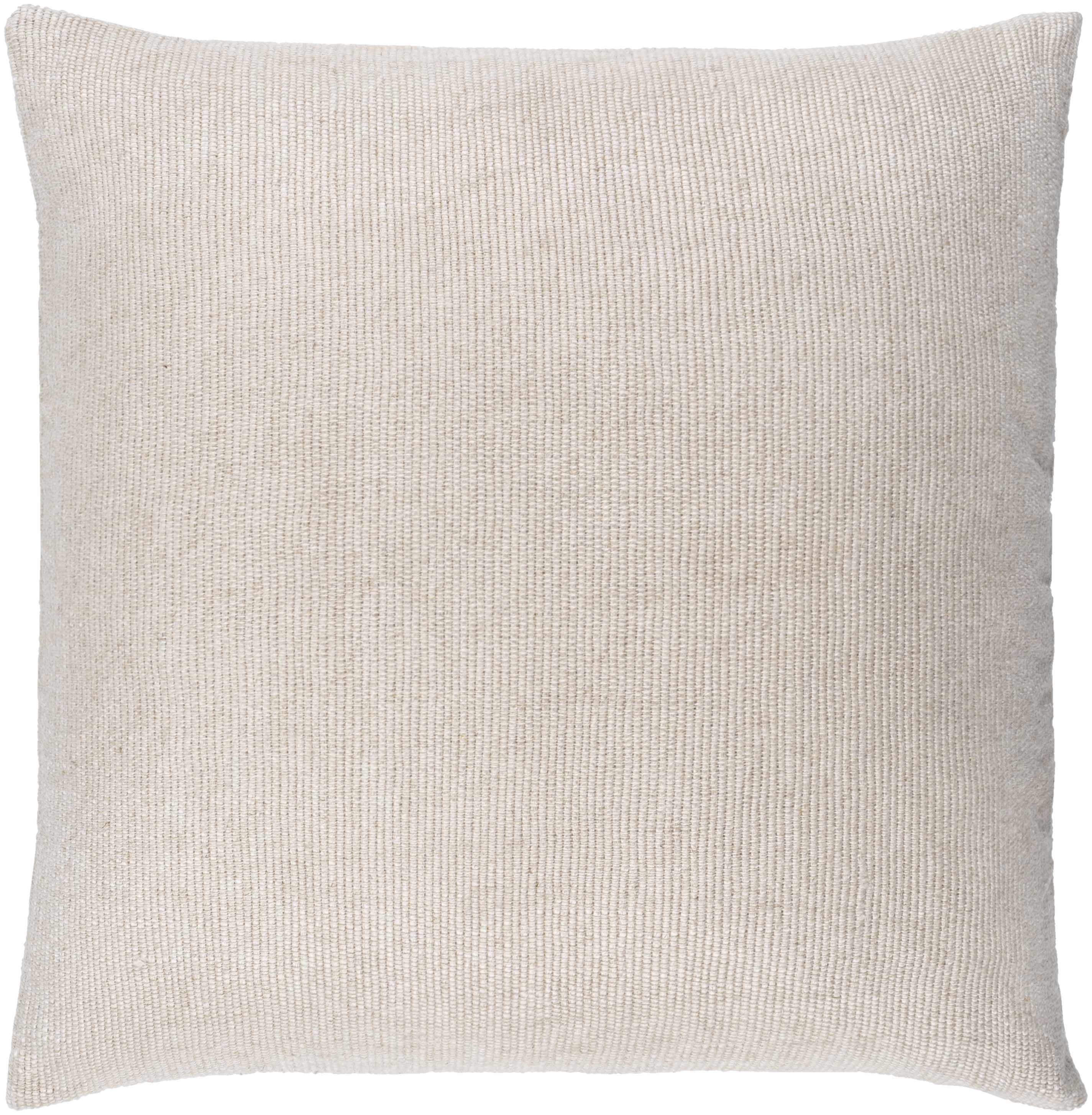 Hauteloom Oaqui Decorative Throw Pillow - Sofa Couch Cushion Cover - Boho Farmhouse Square Pillow Cover - Viscose - Cream