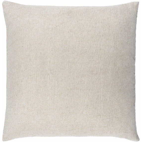 Hauteloom Oaqui Decorative Throw Pillow - Sofa Couch Cushion Cover - Boho Farmhouse Square Pillow Cover - Viscose - Cream