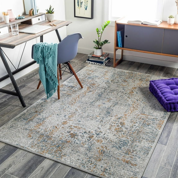Hauteloom Ochlocknee Living Room, Bedroom Area Rug - Traditional - Blue, Brown, Red - 12' x 15'