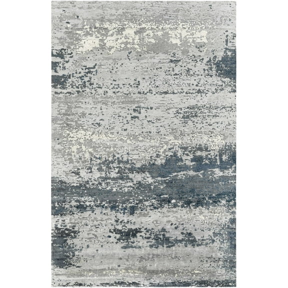 Hauteloom Okemos Living Room, Bedroom Area Rug - Contemporary - Charcoal, Navy, Gray - 2' x 3'