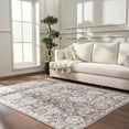 thumbnail image 1 of Hauteloom Okoth Living Room, Bedroom Area Rug - Farmhouse - Silver - 7'10" x 10', 1 of 12
