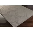 thumbnail image 1 of Hauteloom Oley Wool Living Room, Bedroom Area Rug - Solid & Striped - Charcoal, Taupe - 9' x 12', 1 of 14