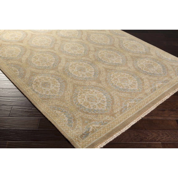 Hauteloom Olson Wool Living Room, Bedroom Area Rug - Farmhouse - Tan, Peach, Beige - 2' x 3'