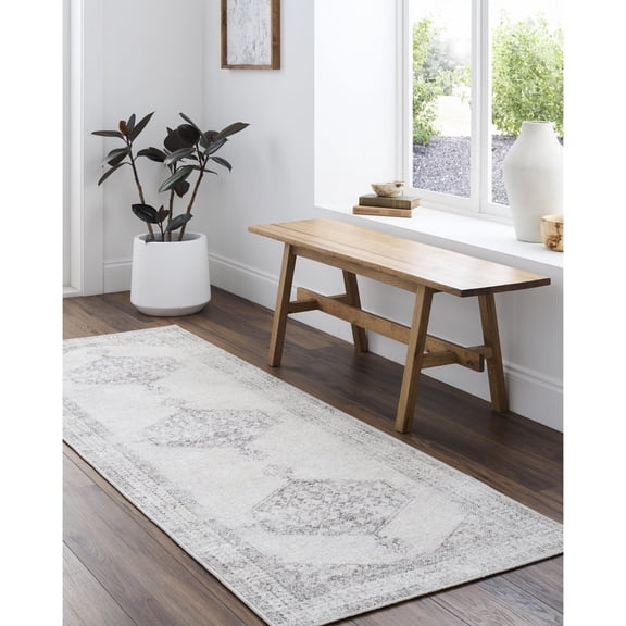 Livabliss x Our PNW Home Olympic Updated Traditional Runner Area Rug, 2'7" x 7'3", Off-White