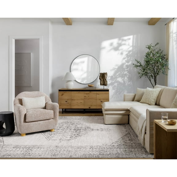 Livabliss x Our PNW Home Olympic Updated Traditional Area Rug, 2'2" x 3'9", Off-White