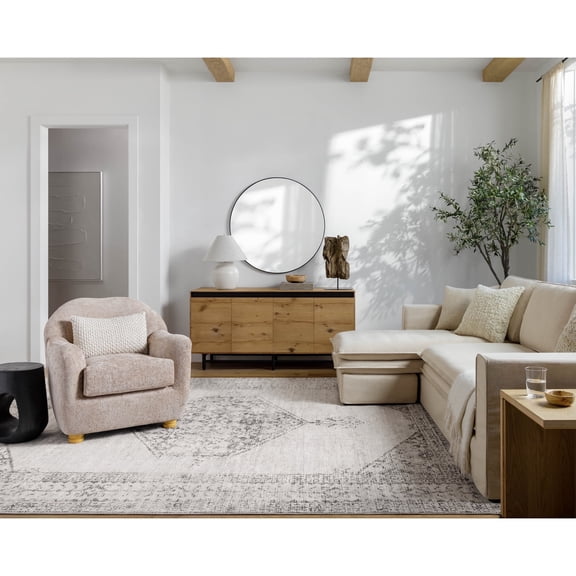 Livabliss x Our PNW Home Olympic Updated Traditional Area Rug,9'2" x 12', Off-White