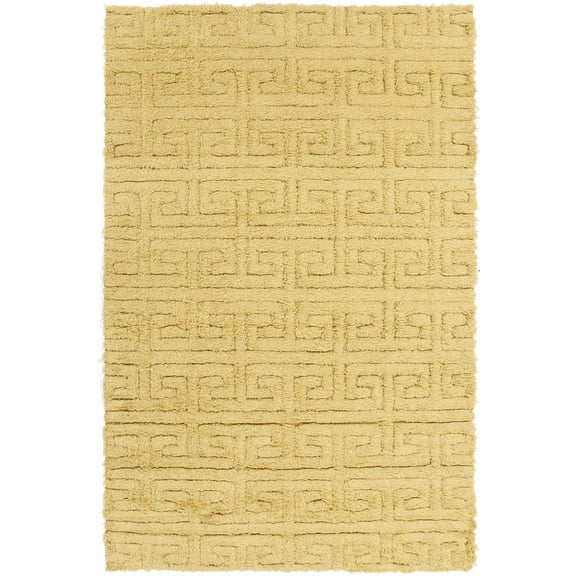 Hauteloom Omagh Wool Living Room, Bedroom Area Rug - Natural Fibers - Plush Pile - Mustard - 2' x 3'