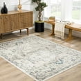 thumbnail image 1 of Hauteloom Pakil Living Room, Bedroom Machine Washable Area Rug - Farmhouse - Blue, Dark Red, Cream - 7'10" x 10', 1 of 9