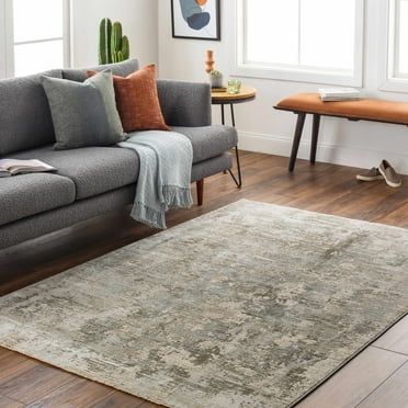 Hauteloom Palanit Living Room, Bedroom Area Rug - Gray, Green - 7'10" x 10'3"