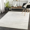 thumbnail image 1 of Hauteloom Parmelia Living Room, Bedroom Area Rug - Bohemian, Transitional - Medium Gray, Charcoal, Off White - 6'7" x 9', 1 of 9