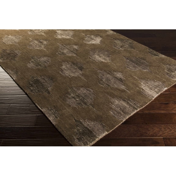 Hauteloom Pequea Living Room, Bedroom Area Rug - Transitional - Dark Red, Medium Brown - 5' x 8'