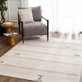 thumbnail image 1 of Hauteloom Pertek Rustic Tribal Living Room Bedroom Dining Room Area Rug - Bohemian Boho Neutral Carpet - Moroccan Farmhouse - Beige, Cream, Gold, Yellow - 6'7" x 9', 1 of 14