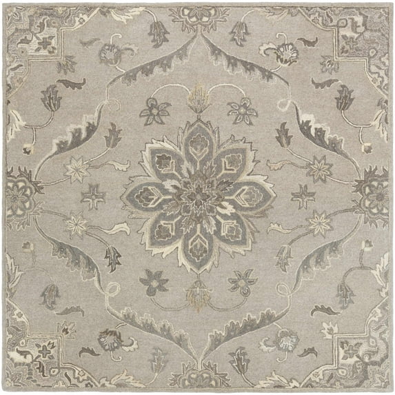 Hauteloom Peterstown Wool Living Room, Bedroom Area Rug - Traditional - Gray, Black, Brown - 4'