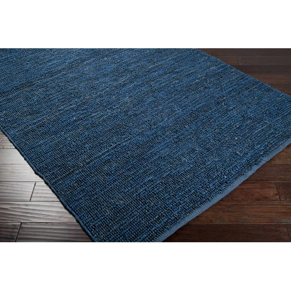 Hauteloom Pinecliffe Jute Living Room, Bedroom Area Rug - Natural Fibers - Navy - 5' x 8'