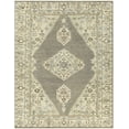 thumbnail image 1 of Hauteloom Pinokawan Wool Living Room, Bedroom Area Rug - Traditional - Charcoal, Dark Brown, Denim - 6' x 9', 1 of 4