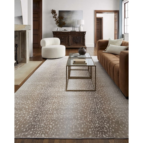 Hauteloom Pointblank Living Room, Bedroom Area Rug - Contemporary - Gray, Ivory, Light Slate - 8'11" x 12'4"