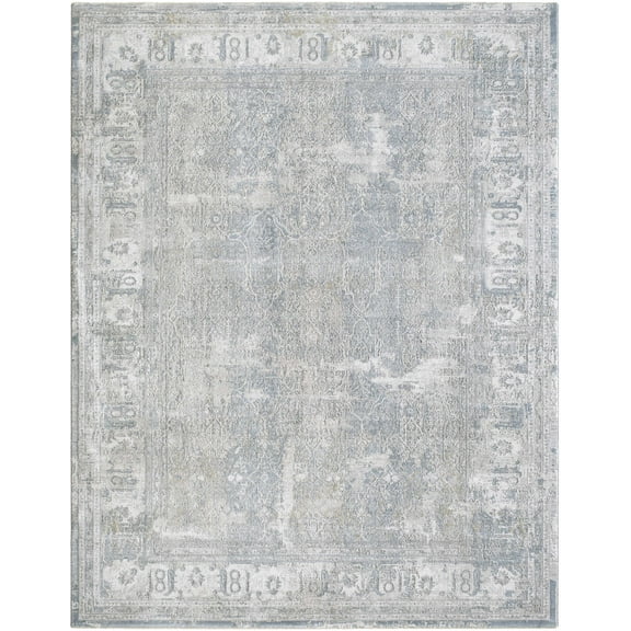 Hauteloom Pryce Living Room, Bedroom Area Rug - Traditional - Cream, LightGray, Charcoal - 18" Sample