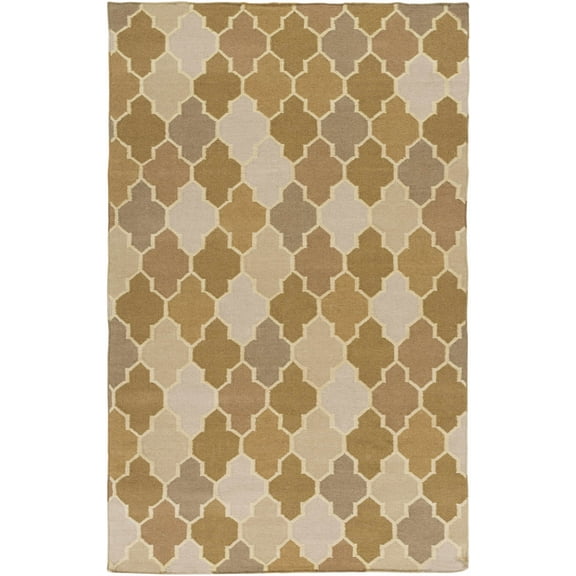 Hauteloom Quebeck Wool Living Room, Bedroom Area Rug - Contemporary - Medium Gray, Medium Brown, Light Gray - 5' x 8'