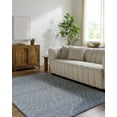 thumbnail image 1 of Hauteloom Raffi Wool Living Room, Bedroom Area Rug - Contemporary - Slate Blue - 5' x 7'6", 1 of 6